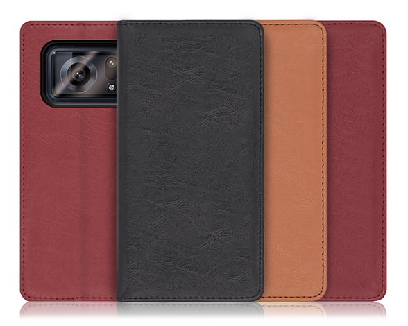 「Royale Series」AQUOS R6用 厳選した牛革を使用 手帳型スマホケース