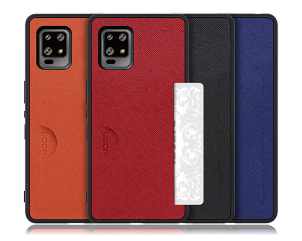 「Casual Pocket Series」AQUOS zero6用 背面ポケット付き サフィアーノレザー風 背面型ケース