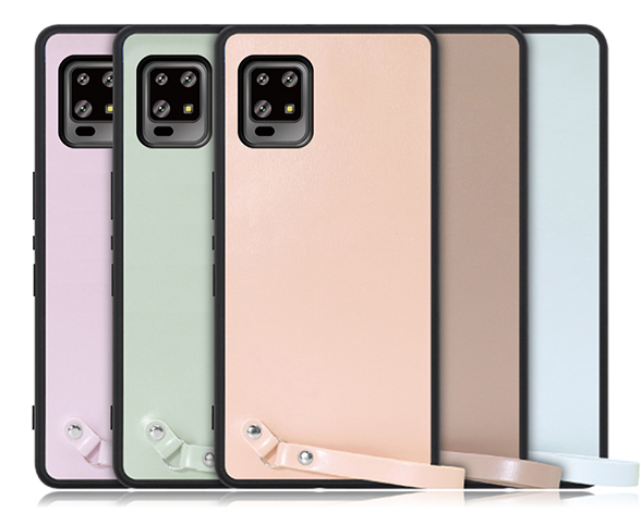 「Macaron-Shell Series」AQUOS zero6用 マカロンカラーで気分アップ 厳選本革仕様 背面型ケース