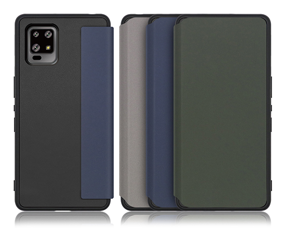 「Skin Fit Series」AQUOS zero6用 カードポケット付き 上質PUレザー仕様 超極薄の手帳型ケース