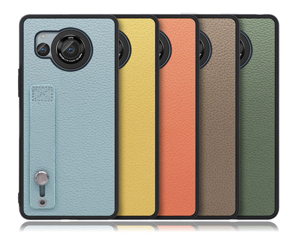 「Hold-Shell Series」AQUOS R8用 背面ベルト付き 厳選本革仕様 背面型ケース