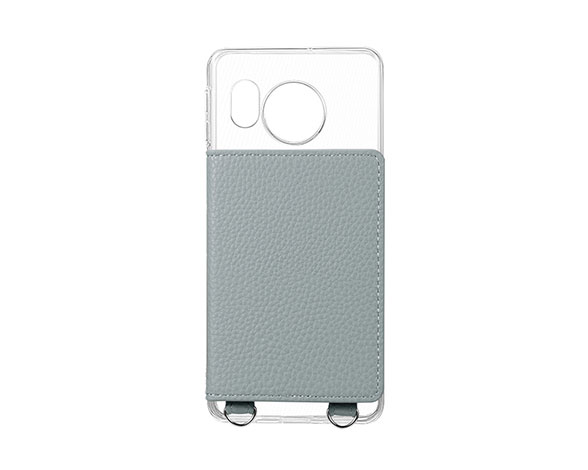 【EC専用】AQUOS sense8 SH-54D/SHG11 カード収納付きレザーケース 「SHOULDER POCKET」 ブルー