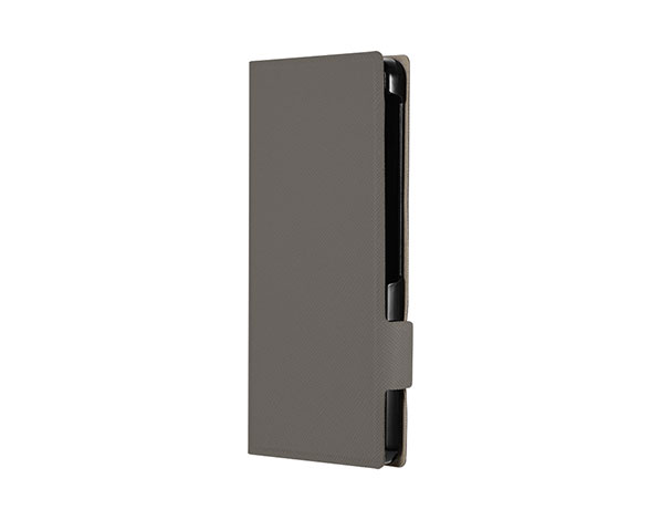 【EC専用】AQUOS sense8 SH-54D/SHG11 薄型・軽量PUレザー手帳ケース 「BOOK SLIM＆LITE」 ダークグレー